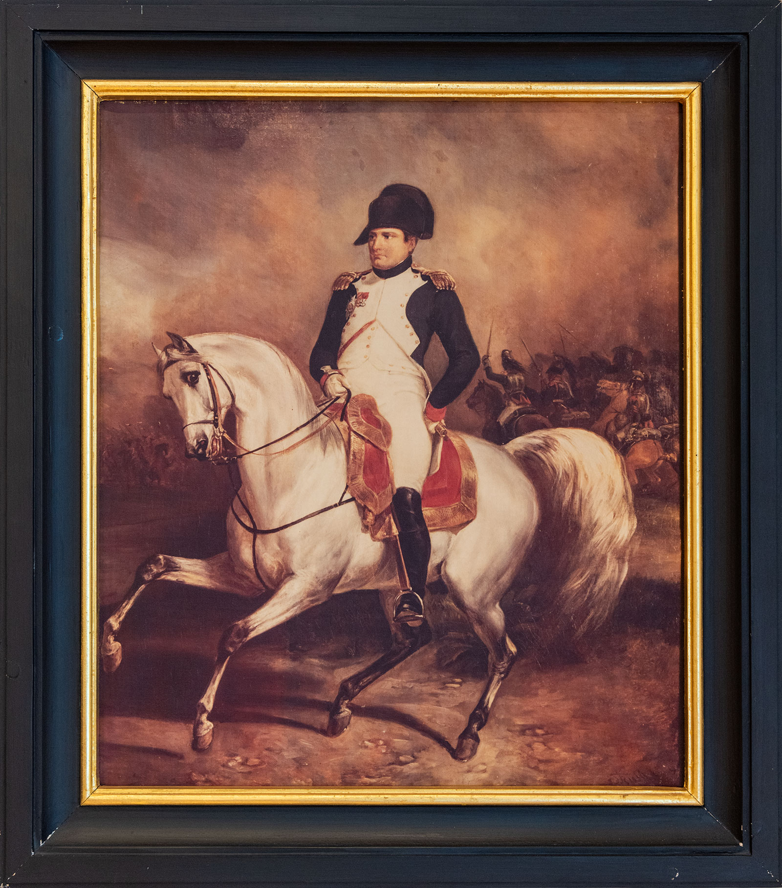 Kaiser Napoleon Bonaparte I., Kaiser der Franzosen, Gründer der Vereinigten Hospitien. Gemälde von S. Meister.